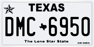TX license plate DMC6950