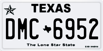 TX license plate DMC6952