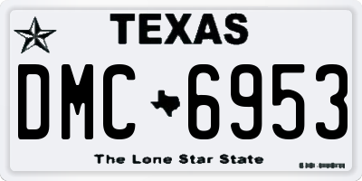 TX license plate DMC6953