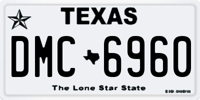 TX license plate DMC6960