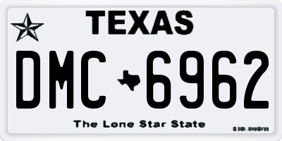TX license plate DMC6962