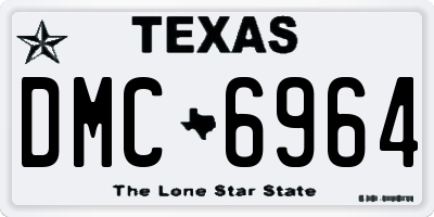TX license plate DMC6964