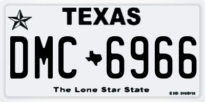 TX license plate DMC6966