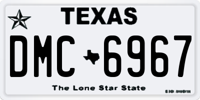 TX license plate DMC6967