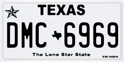 TX license plate DMC6969