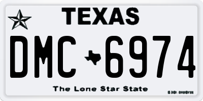 TX license plate DMC6974