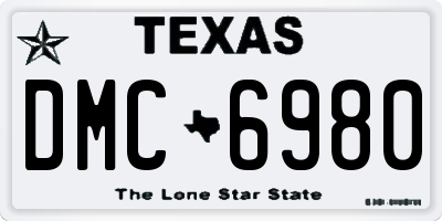 TX license plate DMC6980