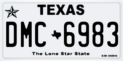 TX license plate DMC6983
