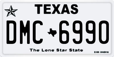 TX license plate DMC6990