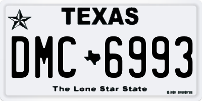 TX license plate DMC6993