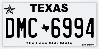 TX license plate DMC6994