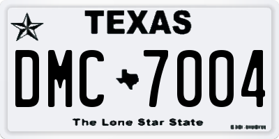 TX license plate DMC7004
