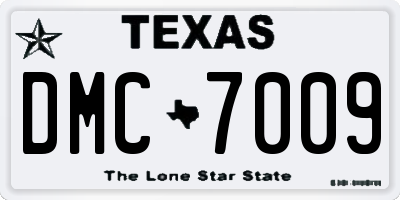 TX license plate DMC7009