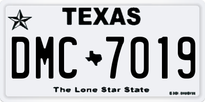 TX license plate DMC7019