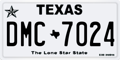 TX license plate DMC7024