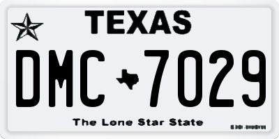 TX license plate DMC7029