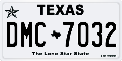 TX license plate DMC7032