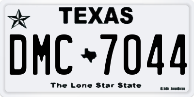 TX license plate DMC7044