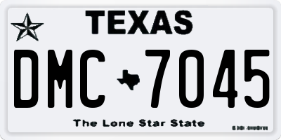 TX license plate DMC7045