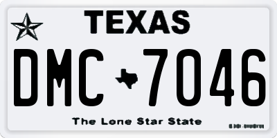 TX license plate DMC7046