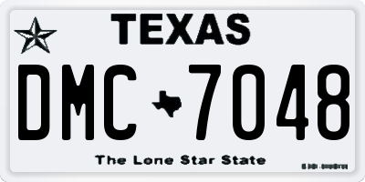 TX license plate DMC7048