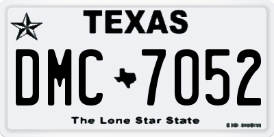 TX license plate DMC7052