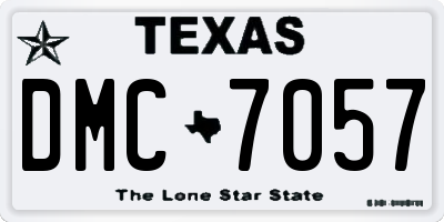 TX license plate DMC7057