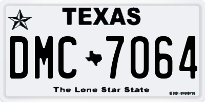 TX license plate DMC7064