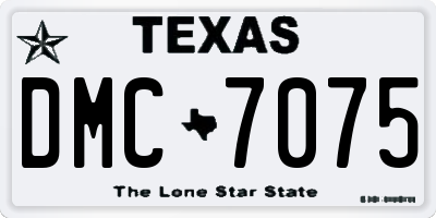 TX license plate DMC7075