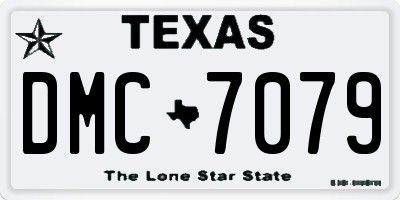 TX license plate DMC7079