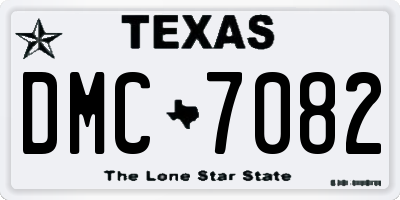 TX license plate DMC7082