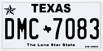 TX license plate DMC7083
