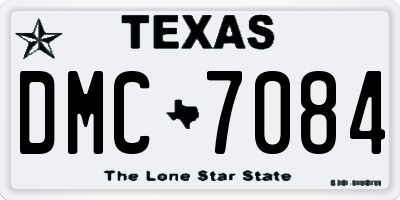 TX license plate DMC7084