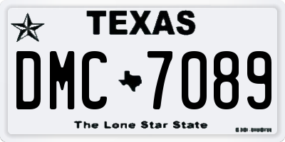 TX license plate DMC7089