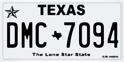 TX license plate DMC7094