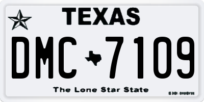 TX license plate DMC7109