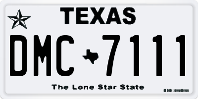 TX license plate DMC7111