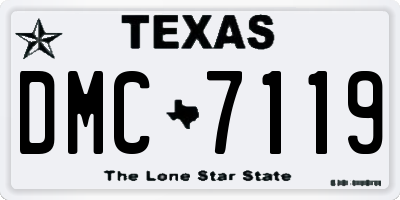 TX license plate DMC7119
