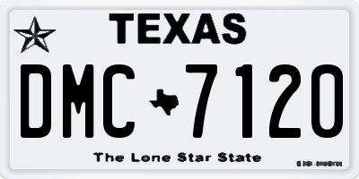 TX license plate DMC7120