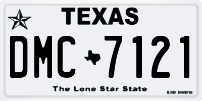 TX license plate DMC7121