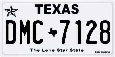 TX license plate DMC7128