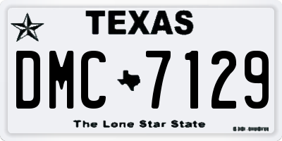 TX license plate DMC7129