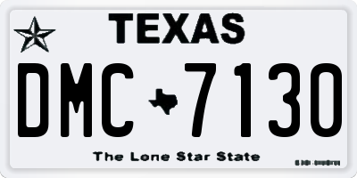 TX license plate DMC7130