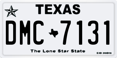 TX license plate DMC7131