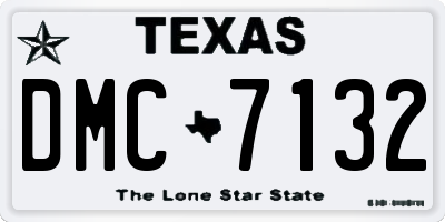 TX license plate DMC7132