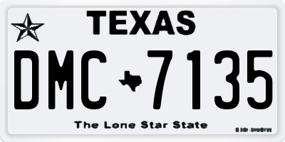 TX license plate DMC7135