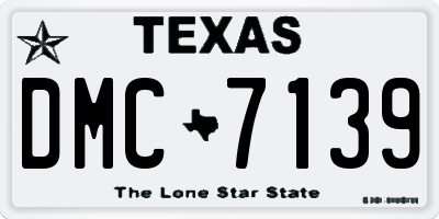 TX license plate DMC7139