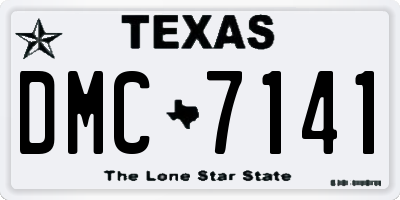 TX license plate DMC7141