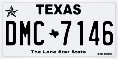 TX license plate DMC7146