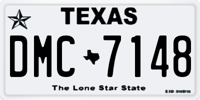 TX license plate DMC7148